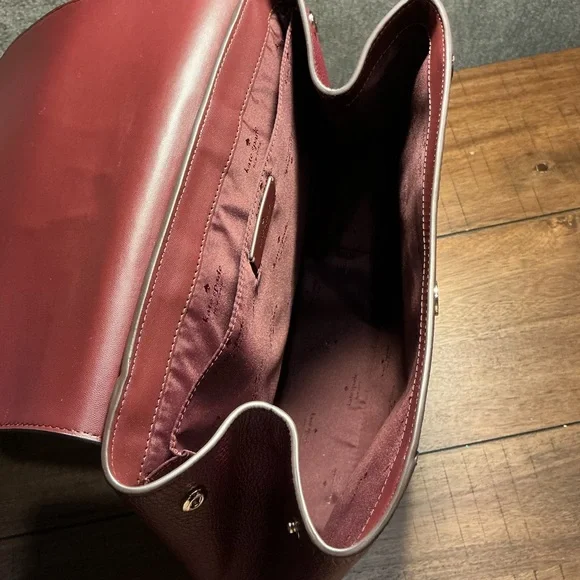 Kate Spade Burgundy Lena Backpack and Matching Continental  display picture 3
